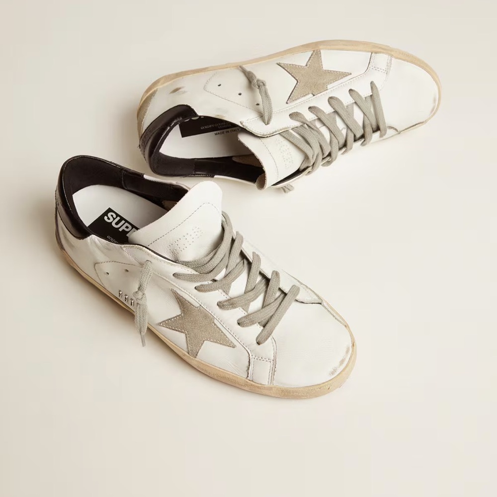 Golden Goose Women’s Superstar Sneakers with Black Heel Tab & Gray Suede - US 9 - Picture 2 of 16